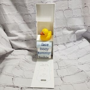 Mudpie Baby My First Bathtime Set New Washcloths Rubber Duckie Baby Shower Gift